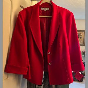 Tahari Red Plus Jacket